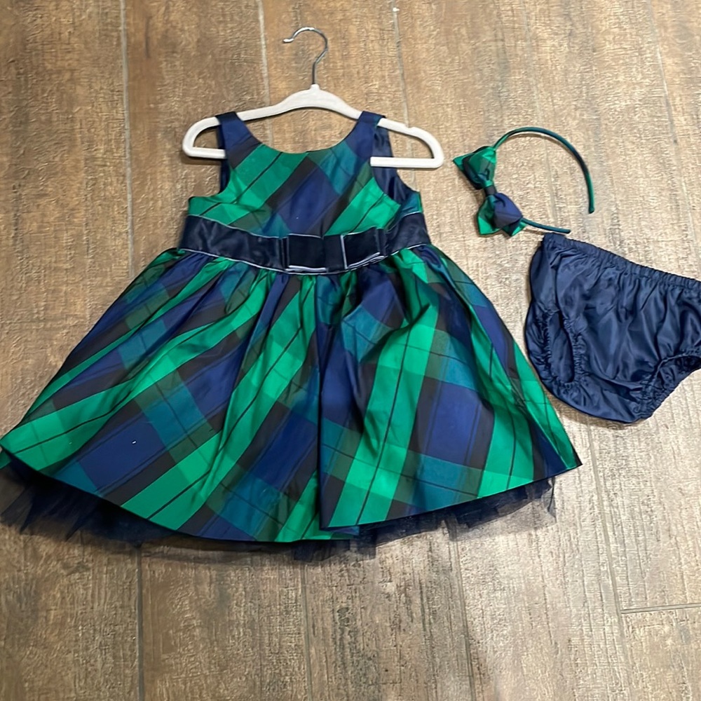 Janie and jack plaid dress - size 6-12 mths